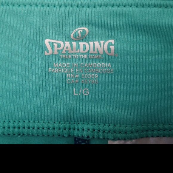 Spalding Speed-Dri Ladies Green & Blue Pattern Size Large Leggings - Picture 3 of 11
